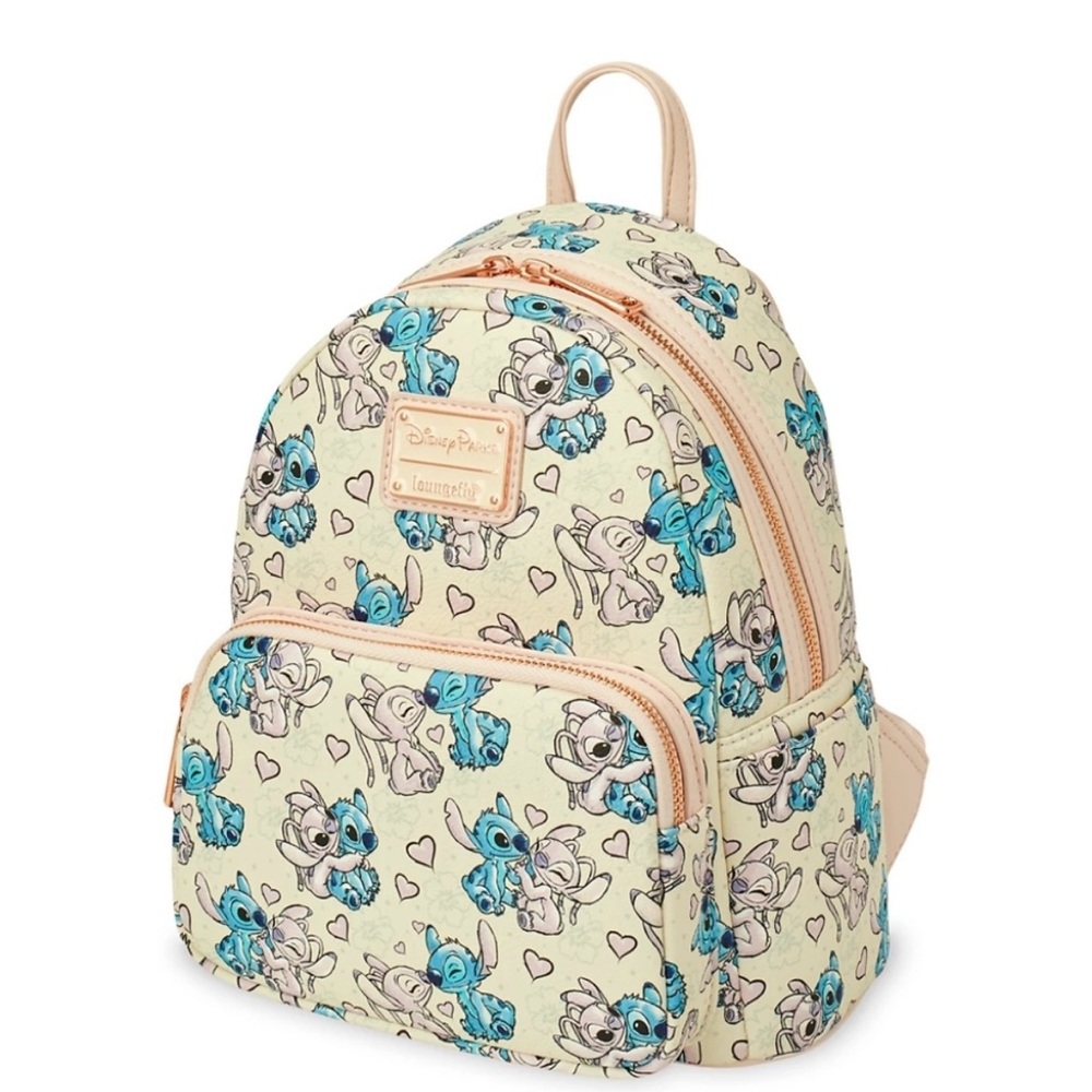 Loungefly Disney parks lilo and stitch Cream and Blue Disney Kids Backpack
